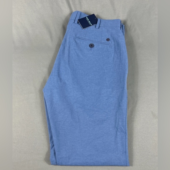 Peter Millar Golf Pants Crown Crafted Surge 33 x 32 Ocean Blue Polyester